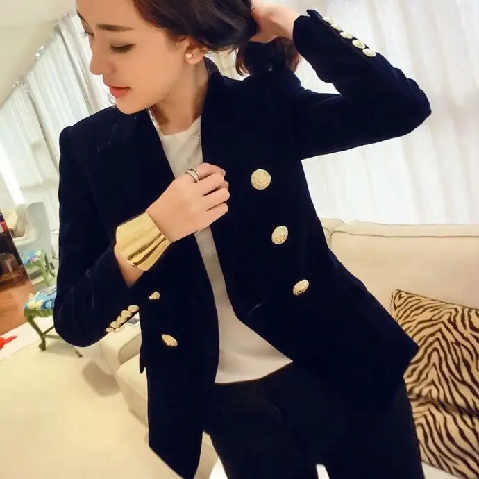 AH10609, модные женские пальто и куртки,, Подиумные роскошные, известный бренд, Европейский дизайн, вечерние, стильная женская одежда - Цвет: Черный