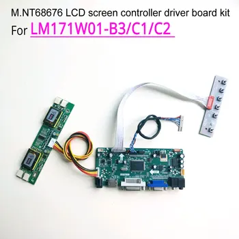 

For LM171W01-B3/C1/C2 LCD panel monitor 17.1" 1280*768 HDMI+VGA+DVI LVDS 20-Pin CCFL M.NT68676 display controller drive card kit
