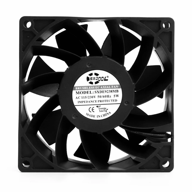 cooling fan EC Brushless Cooling Fan AC 110V 120V 220V 240V Dual Ball Bearing 2 wires 60mm 70mm 80mm 92mm 120mm 172mm Size Optional