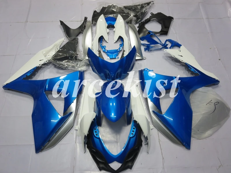 Инъекций ABS Полный обтекатели комплект подходит для Suzuki GSXR1000 K9 2009 2010 GSX-R1000 09, 10, 11, 12, 13, 14, 15, 16 лет тела комплект синего цвета
