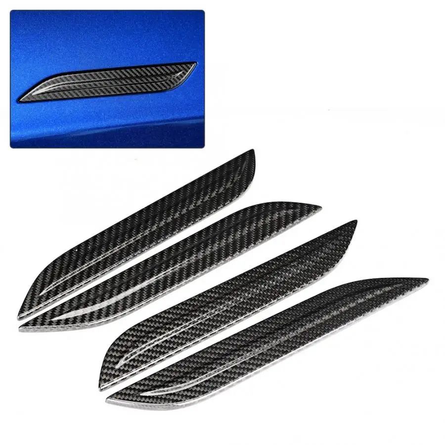 

4pcs Exterior Door Handle Sticker Cover Trim Dry Carbon Fiber Fit for Tesla Model 3 2016 2017 2018 car style accessories