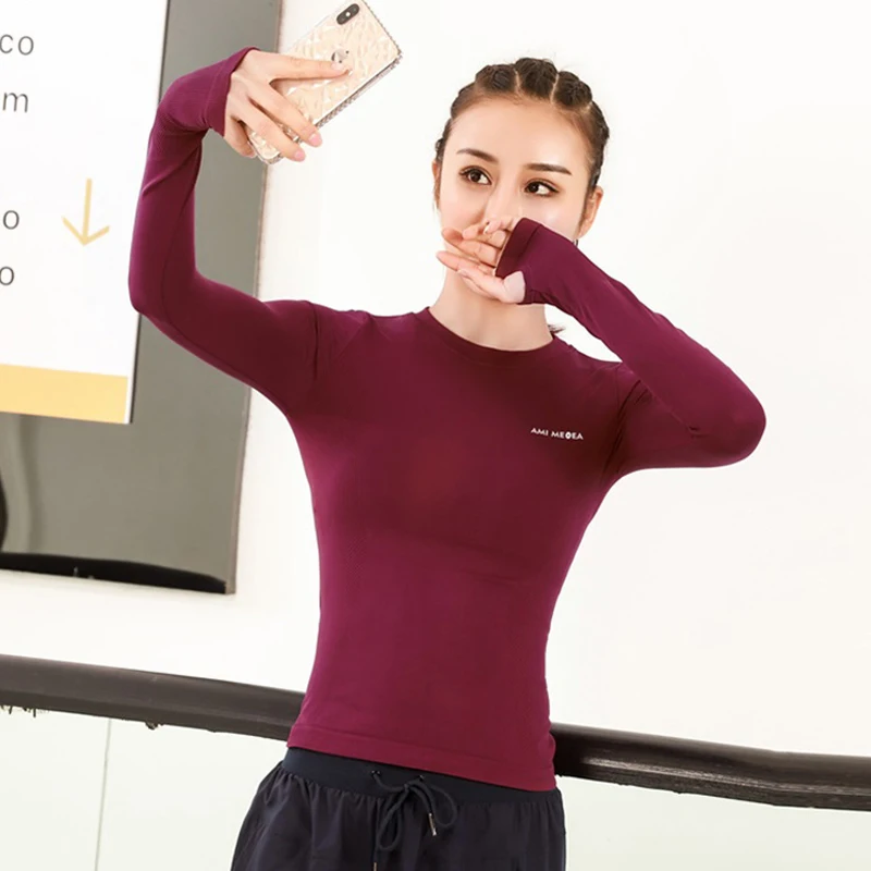 CHRLEISURE футболка с длинным рукавом для женщин эластичная тонкая сексуальная футболка спортивный топ для бега женские футболки женская одежда