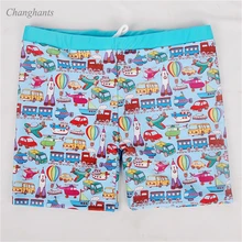 Новая модель года, От 2 до 12 лет одежда для купания для мальчиков одежда для плавания с рисунком автомобиля, самолета, парохода, шорты для мальчиков купальные костюмы для детей