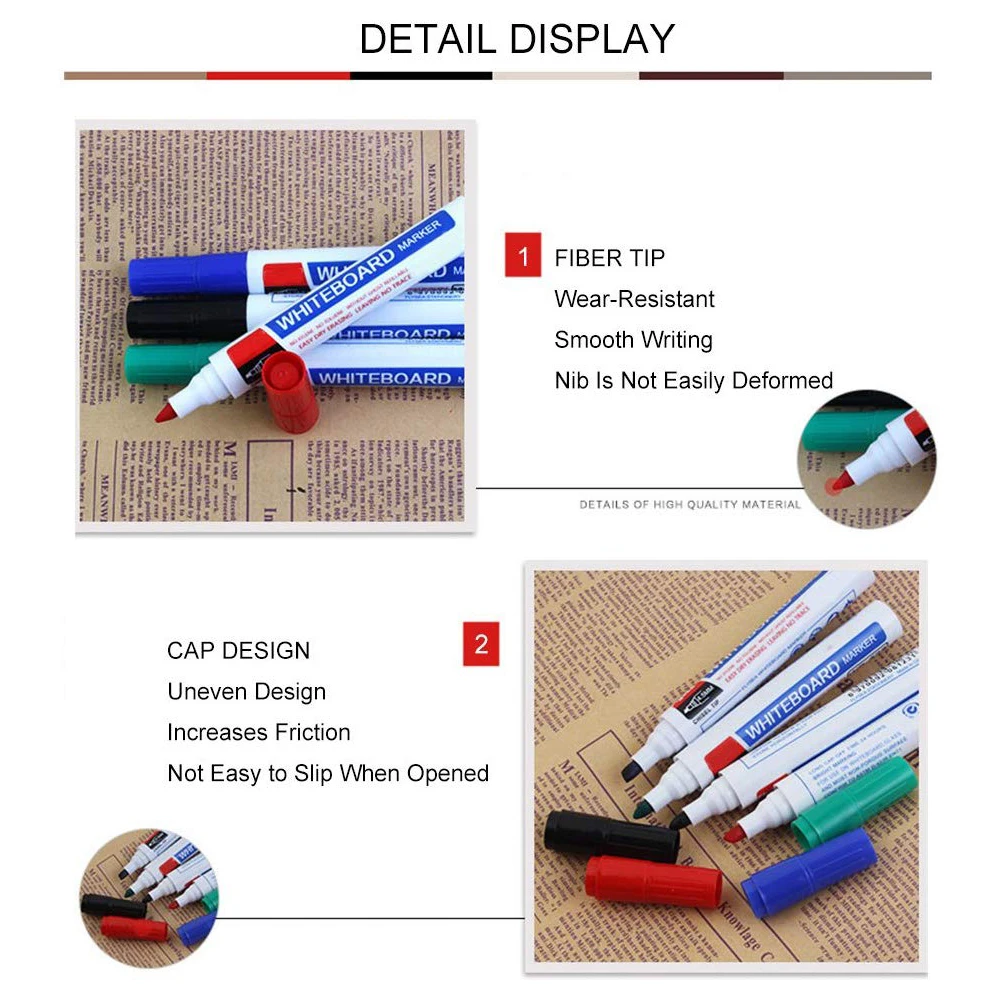 MyLifeUNIT Dual Tip Whiteboard Markers Set Low Odor Dry Erase Markers, 24 Pack
