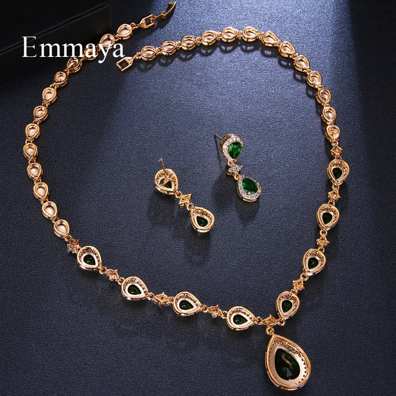 Emmaya nova chegada rosa ouro verde waterdrop