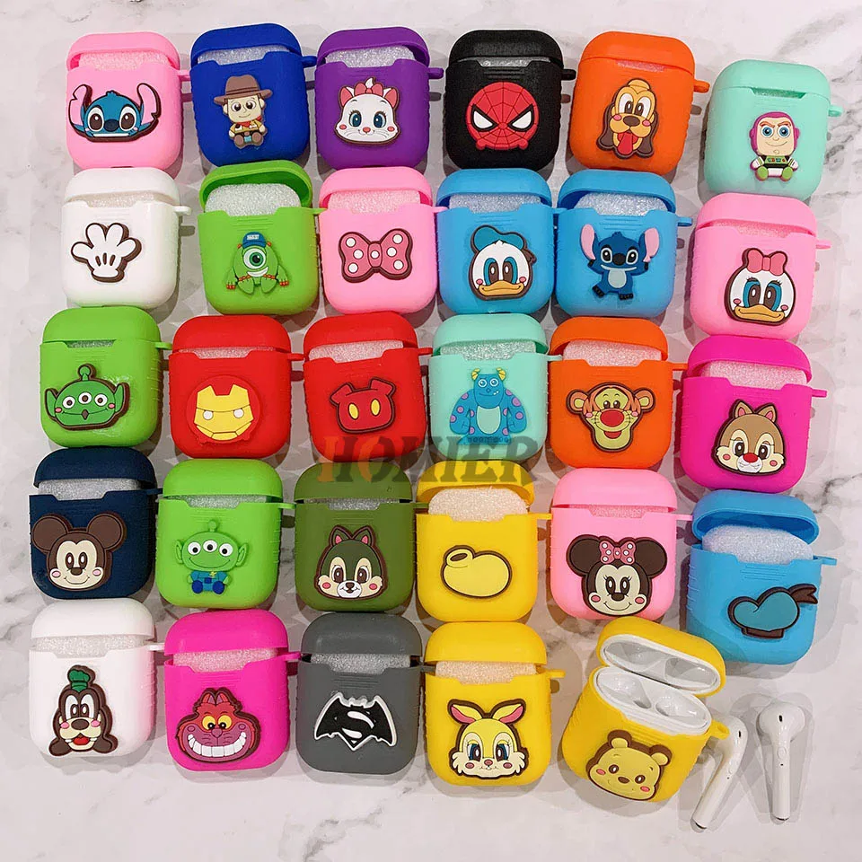 Милый мультяшный беспроводной чехол для гарнитуры Bluetooth Apple Airpods 1 2 мягкий