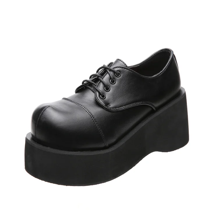 JUNSRM-zapatos de plataforma estilo Harajuku, calzado de tacón alto estilo gótico Punk, con cuñas de Lolita, para otoño, 2020