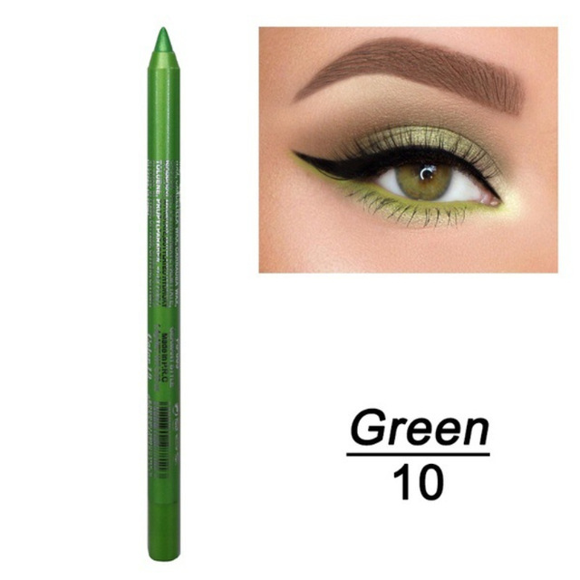 Colors Waterproof Eye Makeup  Long-lasting Eye Liner Pencil  Green Brown Black Eyeiner Pen Women Fashion Color Eye Makeup