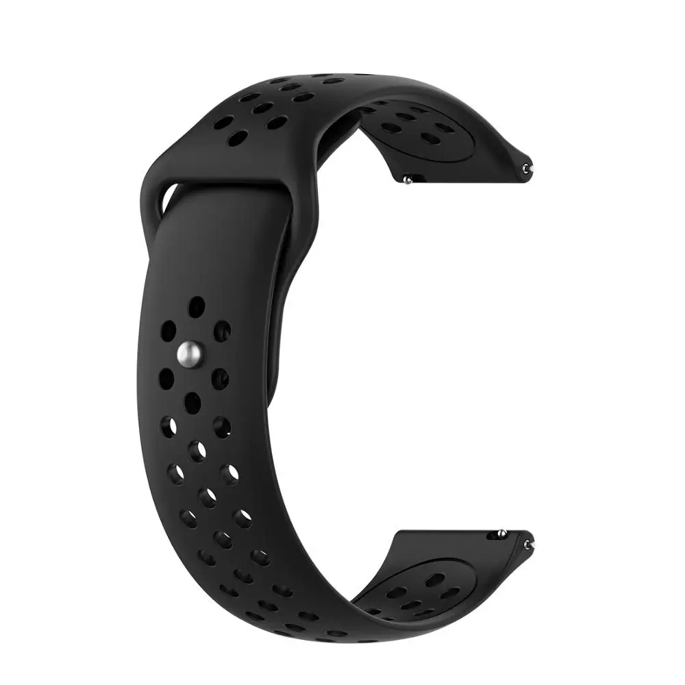 Силиконовый ремешок для спортивных часов ремешок для Garmin Forerunner 245 245M 645 Vivoactive 3 Music Smart Watch Band Correa для Vivomove HR - Цвет: Black