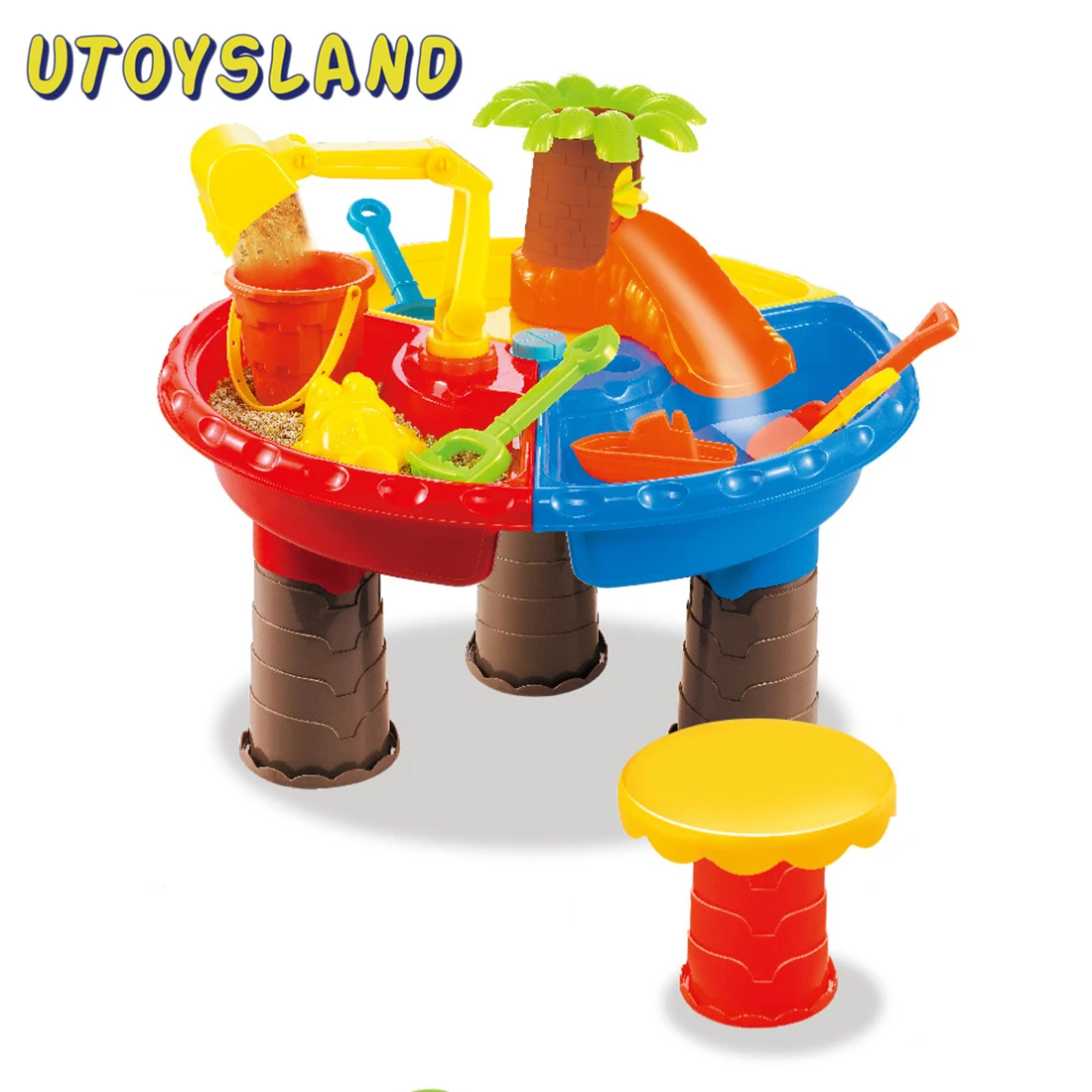  22Pcs Kids Plastic Sand Pit Set Beach Sand Table Water Play Toy Outdoor Beach Sanding Toys For Chil