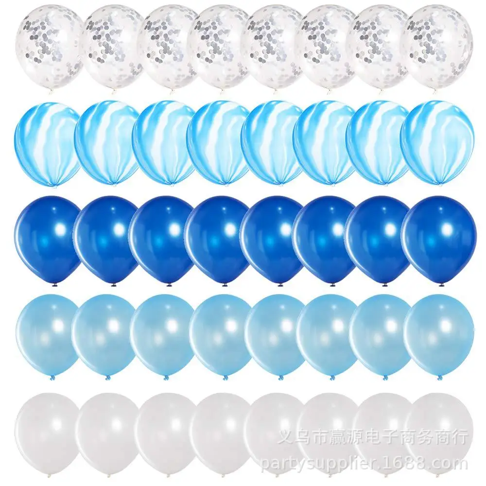 40pcs12 дюймов Агат блесток гелий воздушный шар набор День рождения украшение