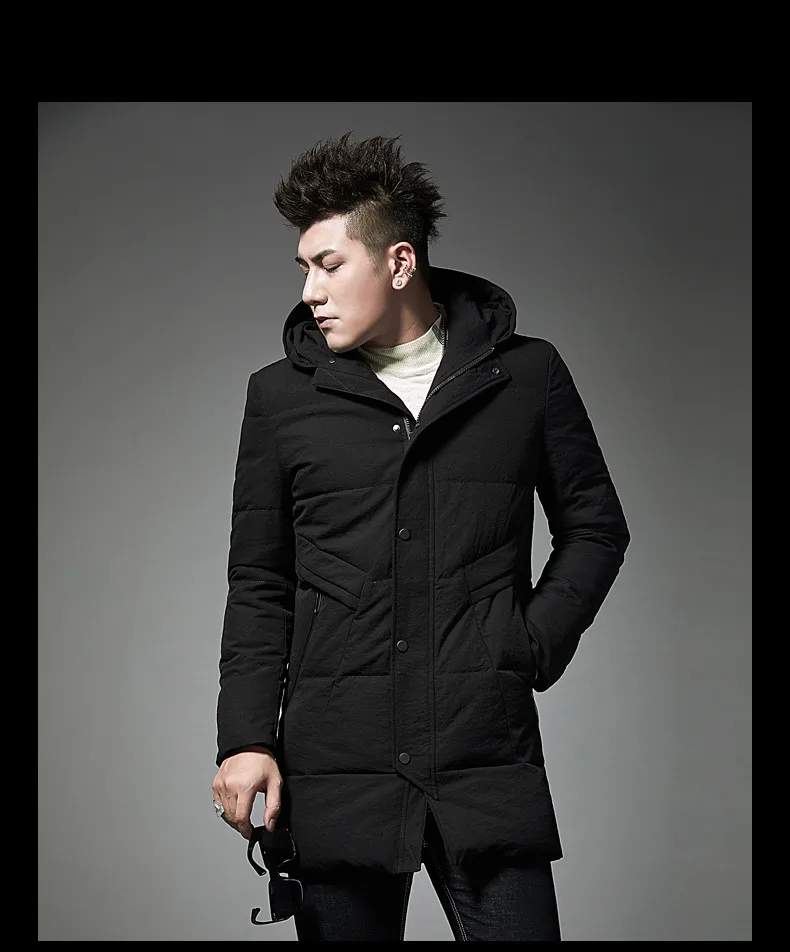 2019 зимние мужские куртки на 90% утином пуху мужские классические повседневные зимние пальто мужские теплые утепленные куртки с капюшоном