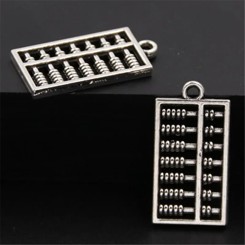 10 шт. античный серебряный треугольная линейка и компас Подвески калькулятор кулон «книга» изготовление студенческий подарок ювелирные изделия аксессуары - Окраска металла: A872-13X25mm