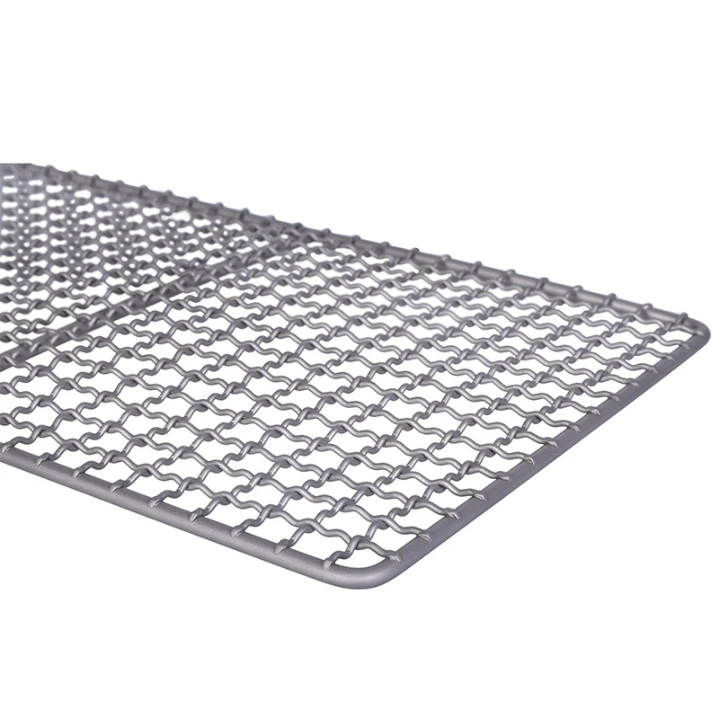 Titanium Charcoal Bbq Grill Barbecue Grill Durable Net Plate Camping Tableware