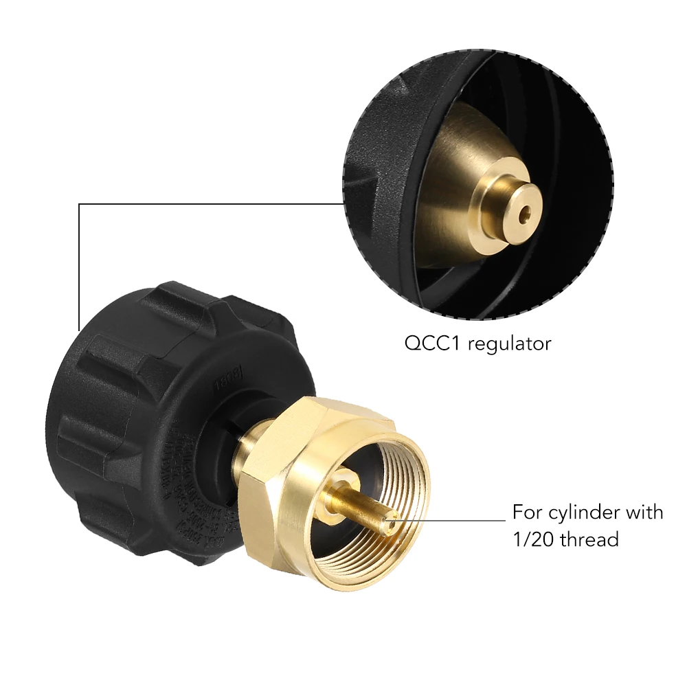Безопасность QCC1/Тип 1 регулятор клапан Заправка Адаптер для 1LB маленькие цилиндры пропан Refiller канистра заполнения муфта твердая латунь