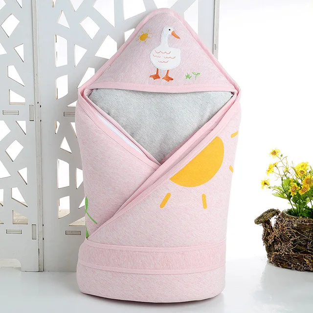 Pink 4 сезона, милый мягкий хлопковый спальный мешок для новорожденных мальчиков и девочек, спальный мешок для новорожденных, модный Конверт для новорожденных - Цвет: Pink