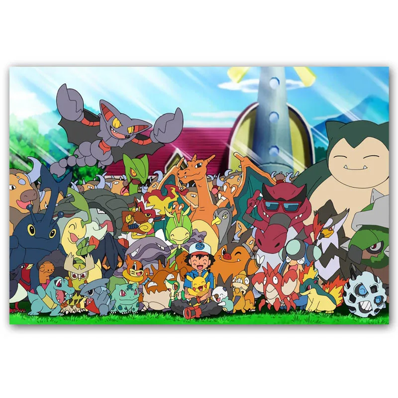 Pokemon Cartoon Painting Home Decor Wall Art Poster - KawaiiMerch.com