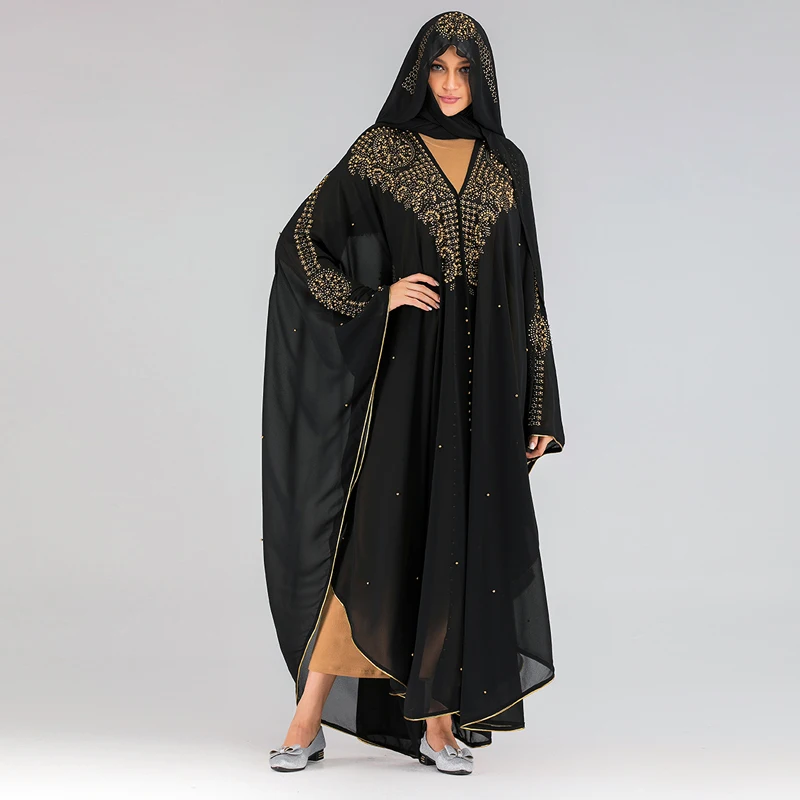 Niqab Дубай Абая кимоно мусульманский кардиган хиджаб платье для женщин Кафтан Caftan
