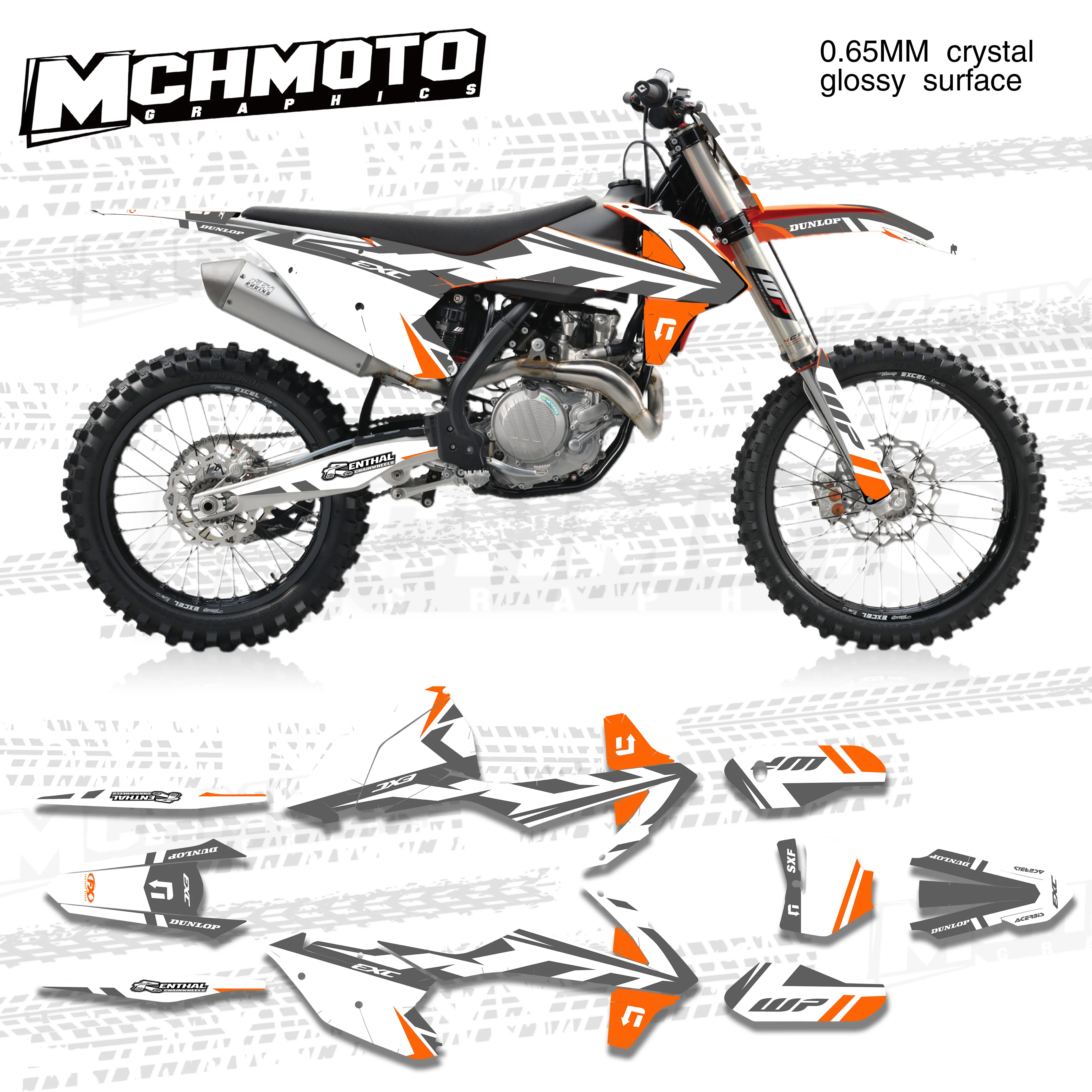 MCHMFG for KTM 125 250 300 350 450 SX SXF 2016 2017 2018 EXC EXCF XCW 2019 Graphics Backgrounds Stickers Kit Decal | Автомобили и