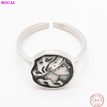 

S925 Sterling Silver women's Ring Retro Old queen portrait female Thai silver ring opening ring 2020 fashion pure silver jewelry