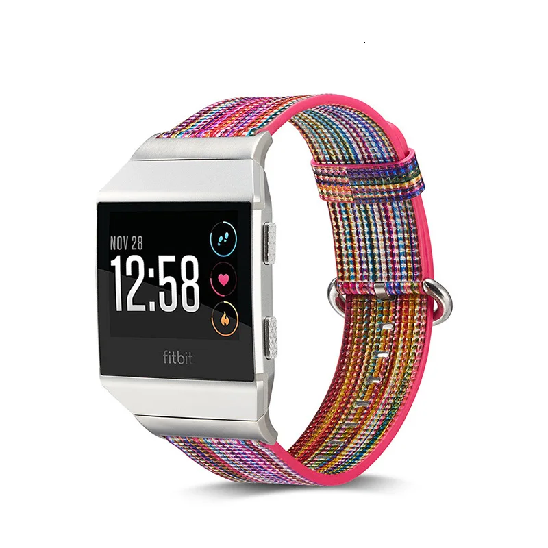 Кожаный ремешок с рисунком для fitbit, сменные ионные Ремешки для наручных часов, аксессуары для часов, браслет, черный браслет