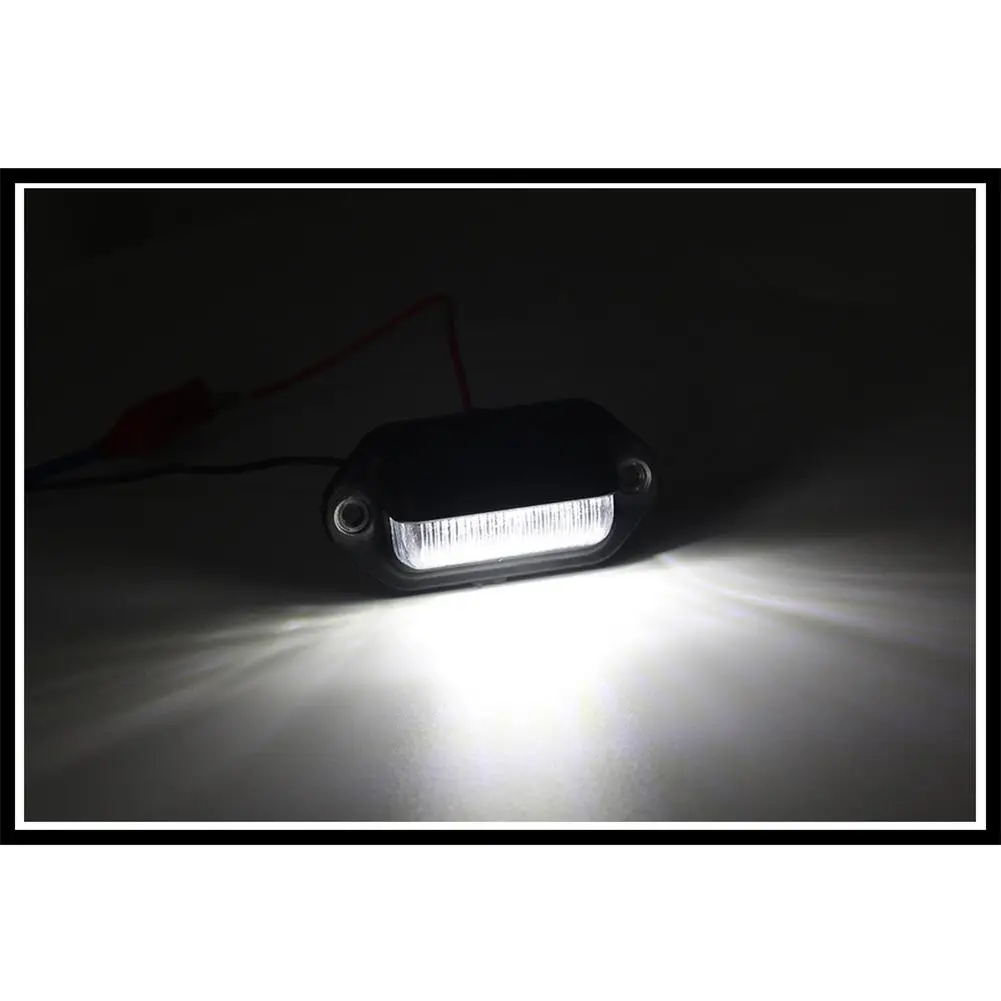 HiMISS 2 шт. 6LED 12 24V светильник номерного знака для автомобиля лодки грузовика