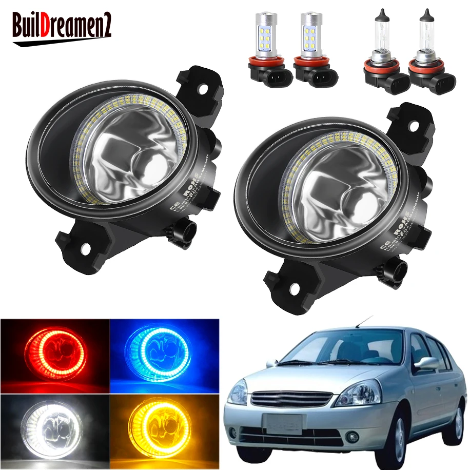 Angel Eye Fog Light Assembly For Nissan Platina 2002-2010 Car 20W Front Bumper Lamp Halo Ring Daytime Running H11 12V | Автомобили и