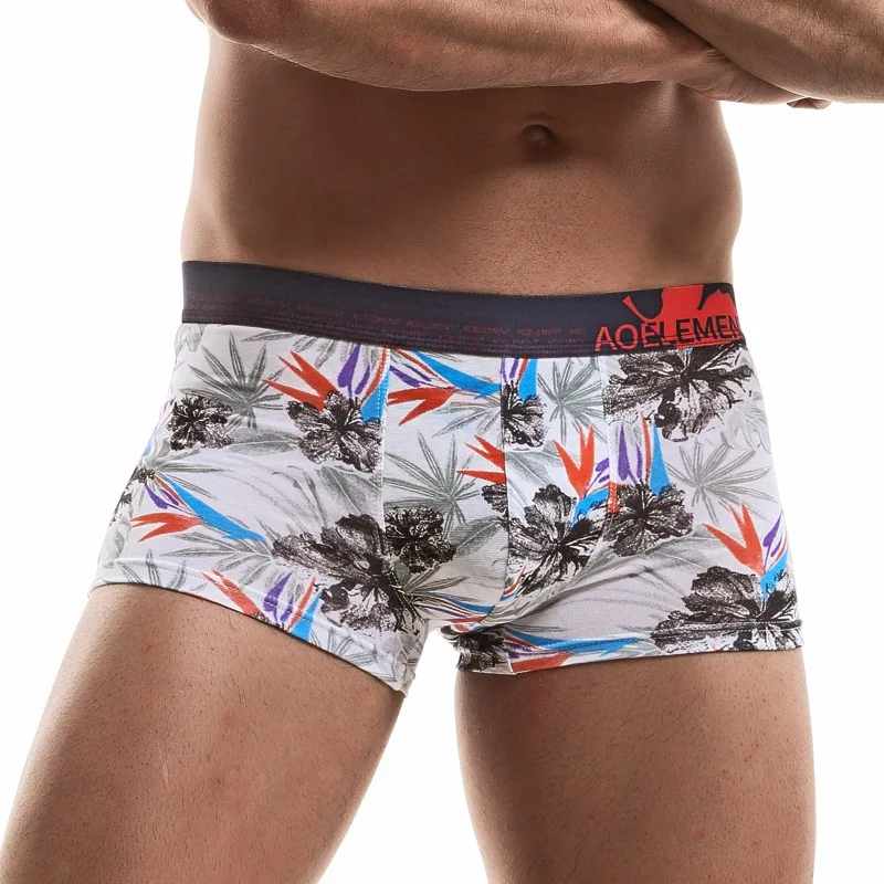 Summer Youth Men Personality Boxer Shorts Fashion Modal Men's Underwear Breathable Male Underwear Men Boxer Pants Lingerie