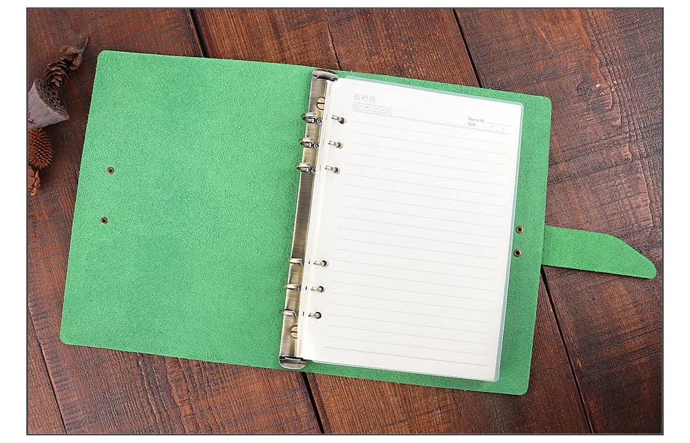 Блокнот-дневник из натуральной кожи, органайзер для переплета A5, спиральные 6 колец, винтажный блокнот, деловое руководство