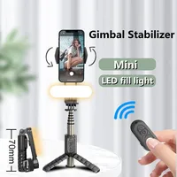 FANGTUOSI Handheld Gimbal Wireless Bluetooth Phone Gimbal Stabilizer With Fill Light Tripod Gimbal Smartphone Stabilizer Gimbal 1