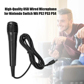 

USB Wired Mic Microphone Universal Microphones USB Rechargeable Meeting for Nintendo Switch Wii U PS4 PS3 Xbox One PC