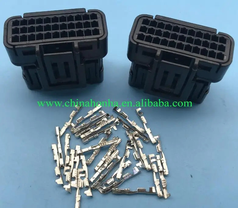 2 pcs connector 33 отверстия автомобильный разъем 33P автомобиль ЭБУ компьютерная система управления разъем с терминалом DJ7331Y-0.6-21 - Color Name: 2 pcs connector