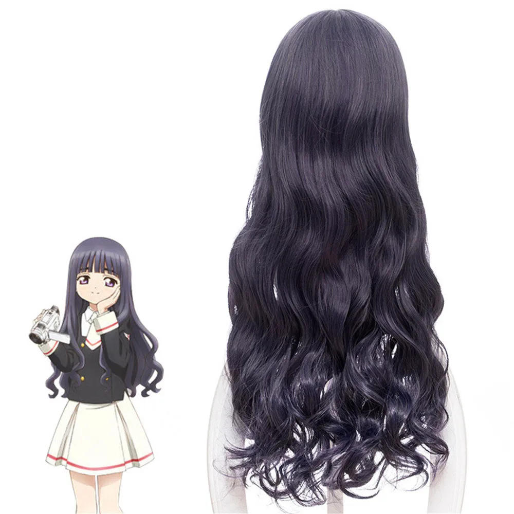 Anime Card Captor Sakura Tomoyu Daidouji Wig Women Heat Resistant Synthetic Hair Cosplay Wig+ Free Wig Cap
