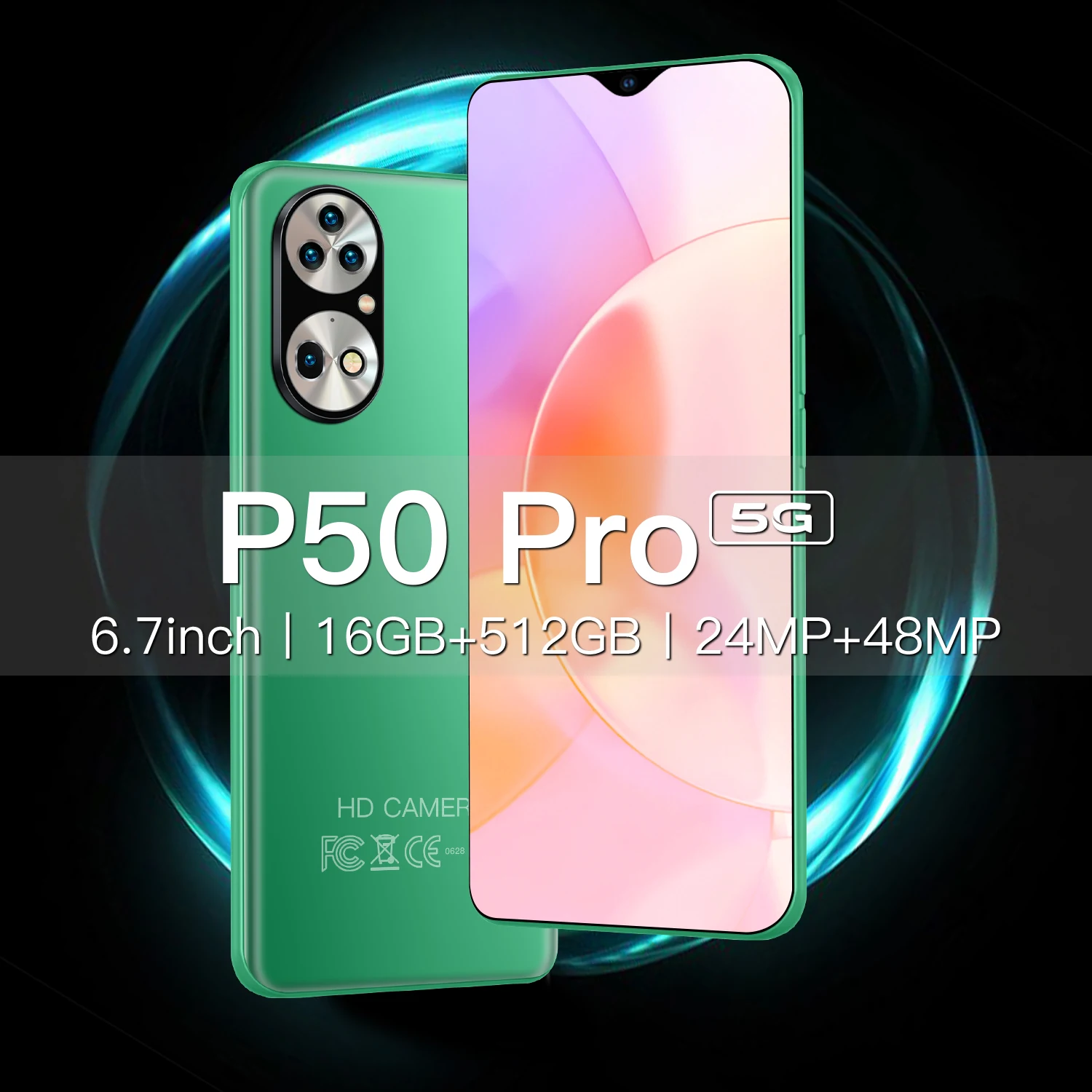 Smartphones Huawai P50 ProGlobal Version Cellular phones 6.7