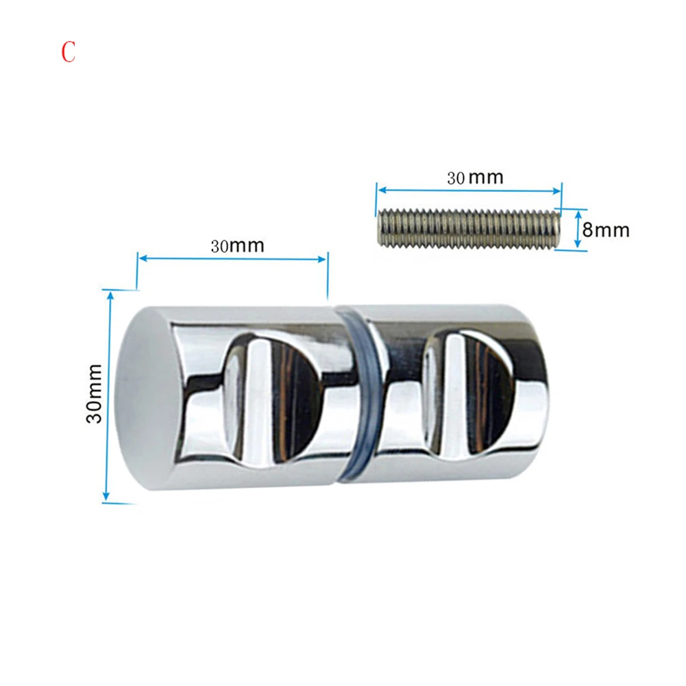 Дверная ручка из нержавеющей стали стеклянная дверная съемник кнопка душевая