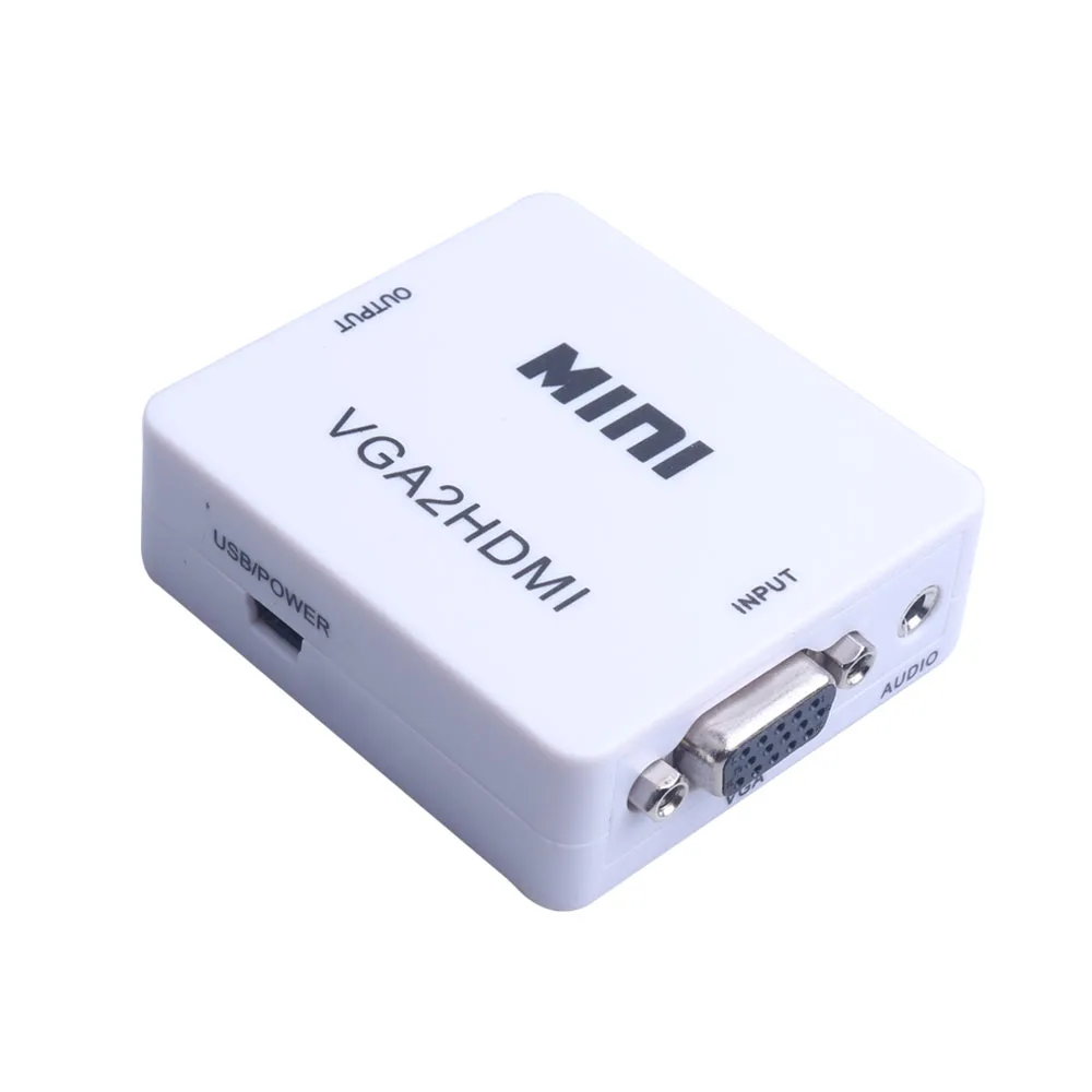 1080P мини преобразователь из VGA в HDMI Женский HDMI адаптер аудио VGA2HDMI видео коробка адаптер для ноутбука ПК для HDTV проектора