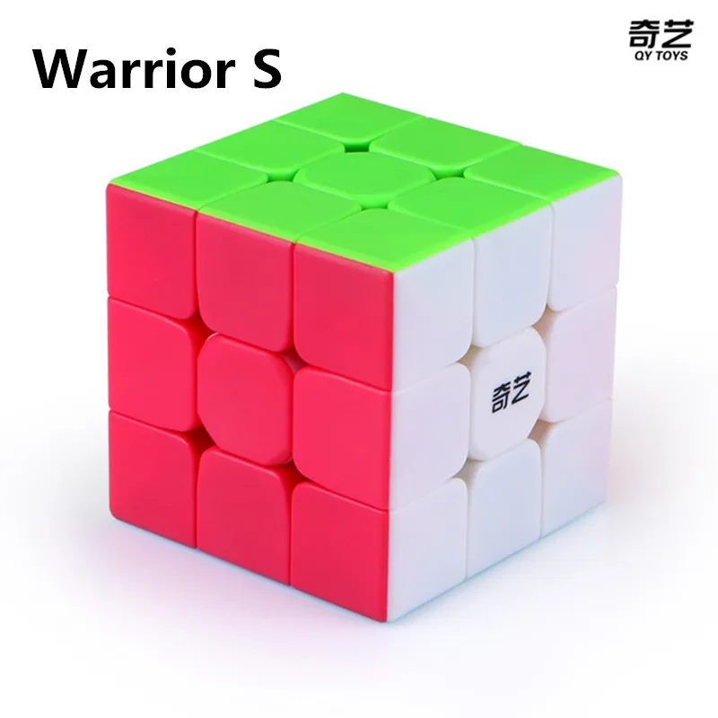 Stickerless QiYi воин W Скорость куб, головоломка, 3x3x3, волшебный куб, для детей для маленьких мальчиков подарок на - Цвет: Warrior S Stickerles