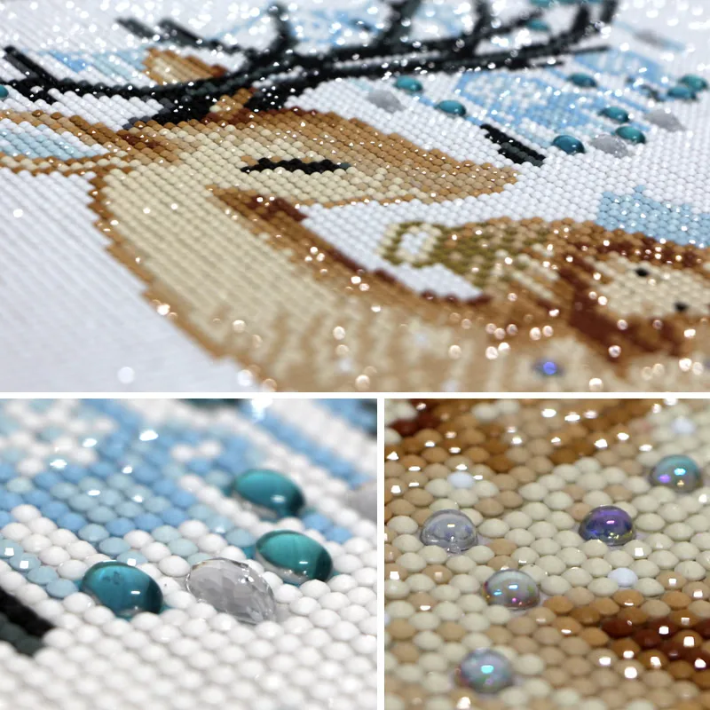 QIANZEHUI, DIY Алмазная вышивка особой формы, для гостиной, детская ручная работа, олень, олень, полная алмазная живопись, украшение