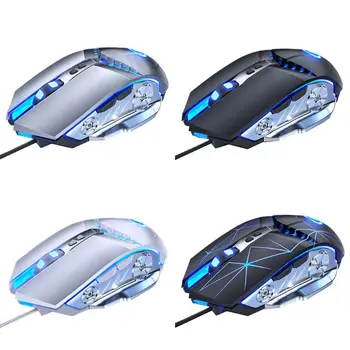 

Wired Gaming Mouse Adjustable 3200 DPI Mechanical LED Mute Mice for Laptop Computer Gamer