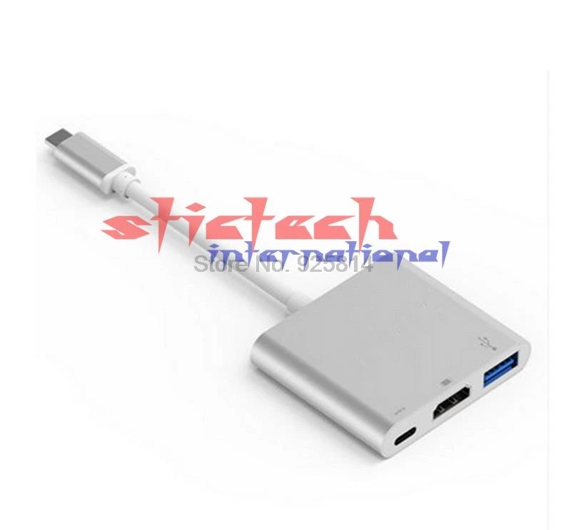 Доставка dhl или ems 50 шт. новинка 3 в 1 концентратор USB типа C фотоинтерфейсы 4K 1080p HDMI