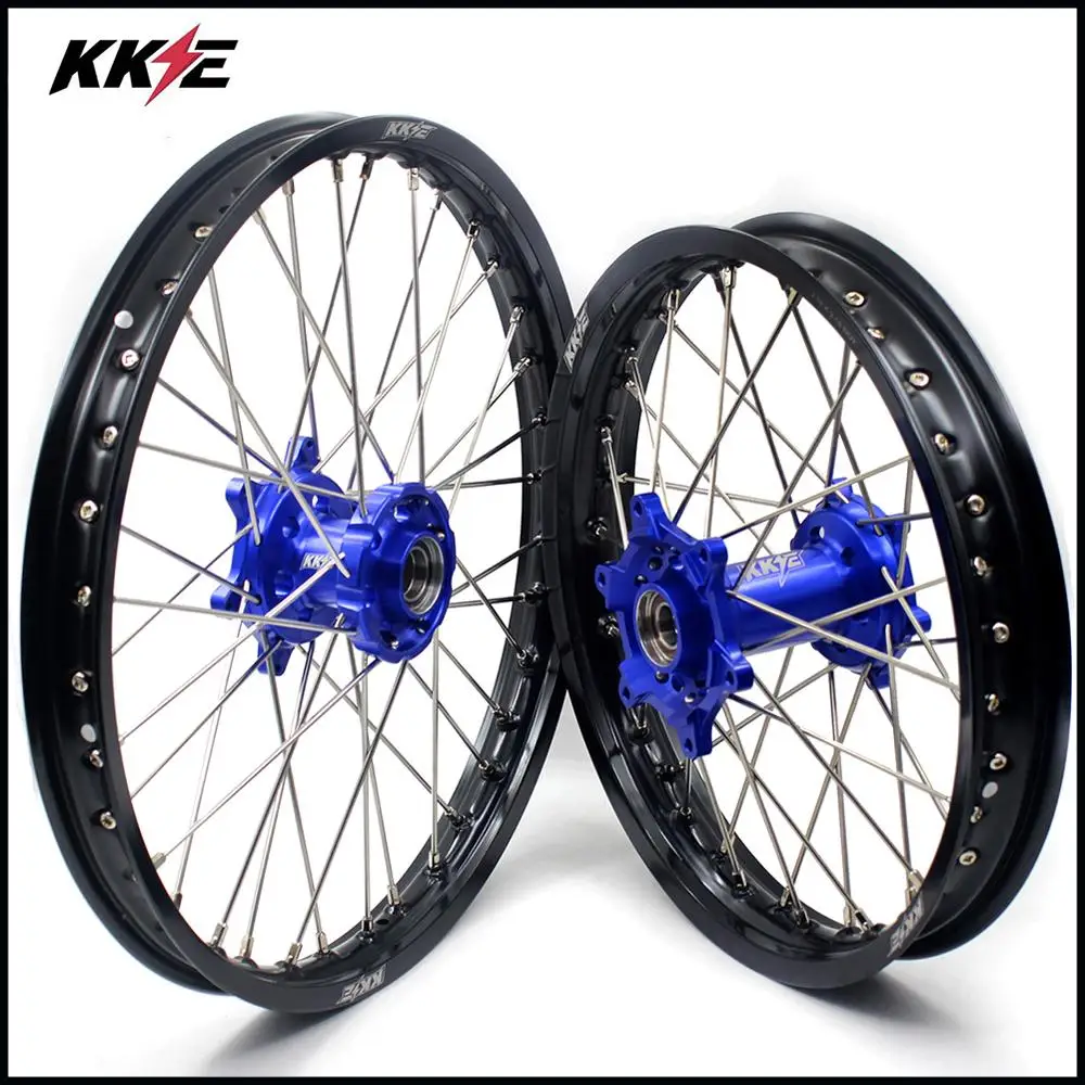 KKE 21& 18 Enduro, колесные диски набор для HUSQVARNE TE TC FE FC 125 250 350 450- синяя втулка