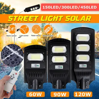 

60W 90W 120W LED Wall Lamp IP65 Solar Street Light Radar motion 2 In 1 Constantly bright & Induction Solar Sensor Remote Control