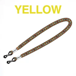 Multicolored Fashion Eyeglasses and Sunglasses Strap Lanyard Retainer (Yellow)