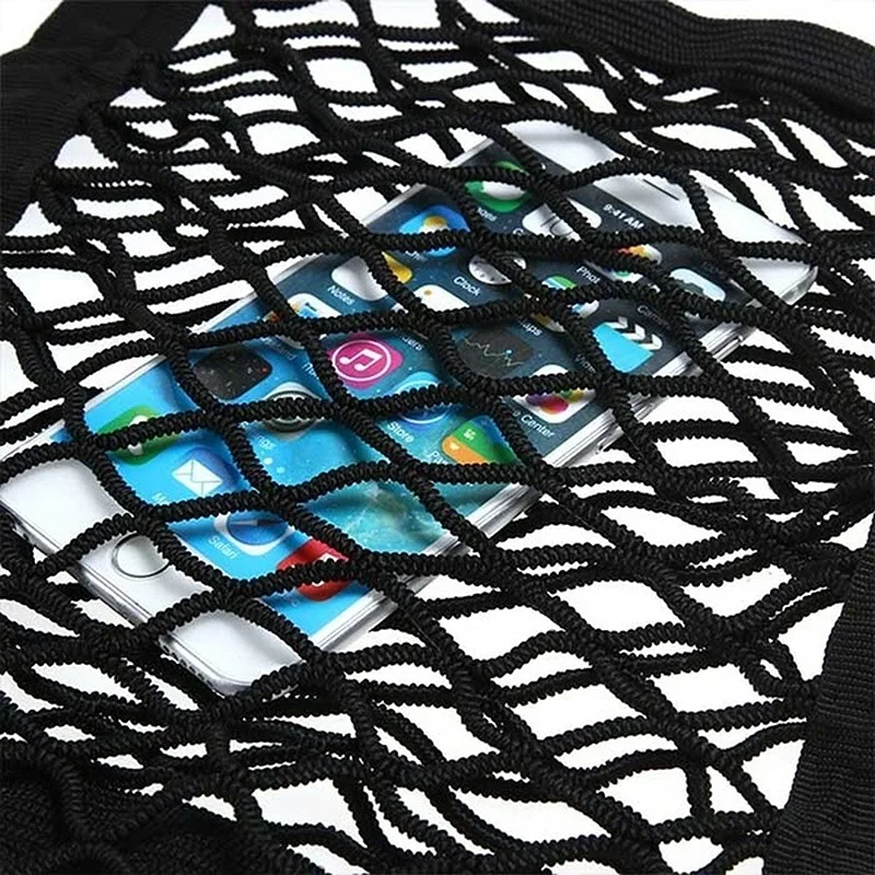 Car Front Seat Storage Block Net Pocket Universal Double Storage Net Storage Bag