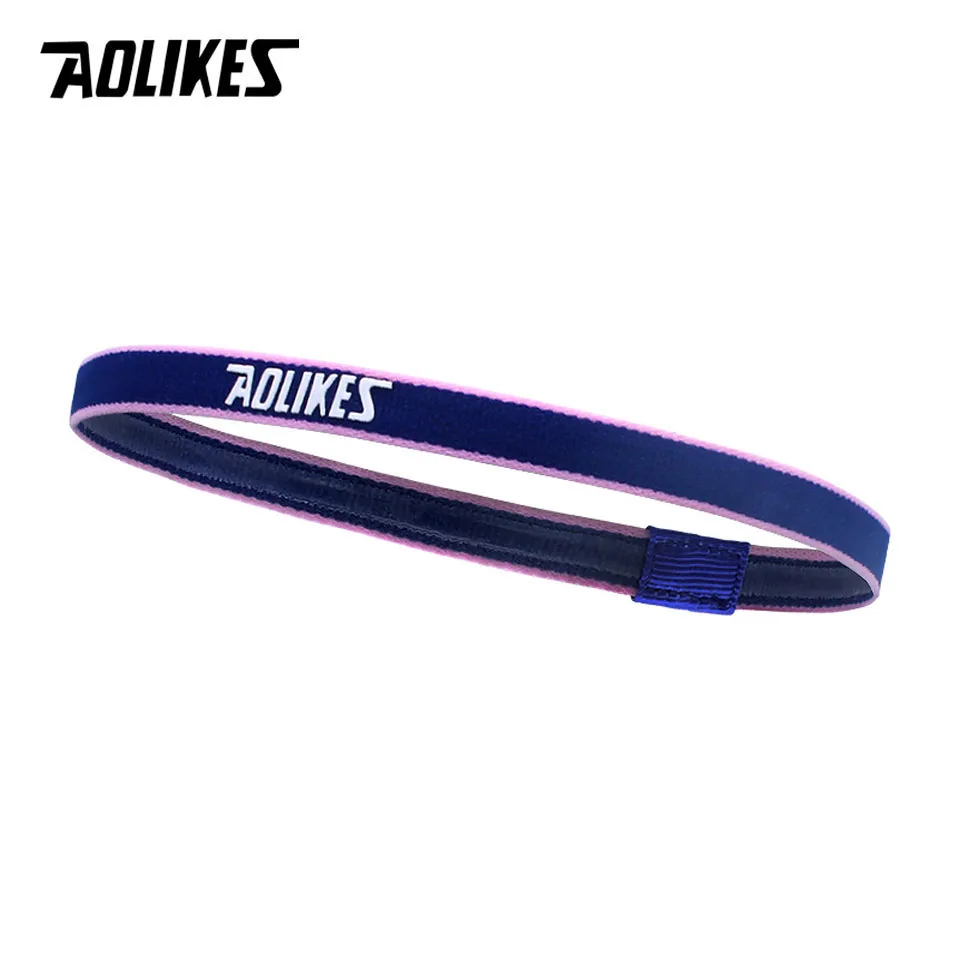Purple pink Спортивная повязка на голову для мужчин и женщин, повязка для пота, бегущий футбол, Теннисный головной платок, силиконовый нескользящий Эластичный Напульсник, Йога, повязка для волос - Цвет: Purple pink