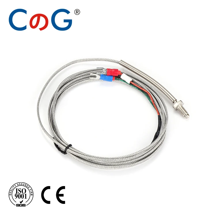 

CG WRNT-02 M6 Screw K J Type With 1M 2M 5M Wire Cable Thermocouple Temperature Sensor for Industrial Temperature Controller