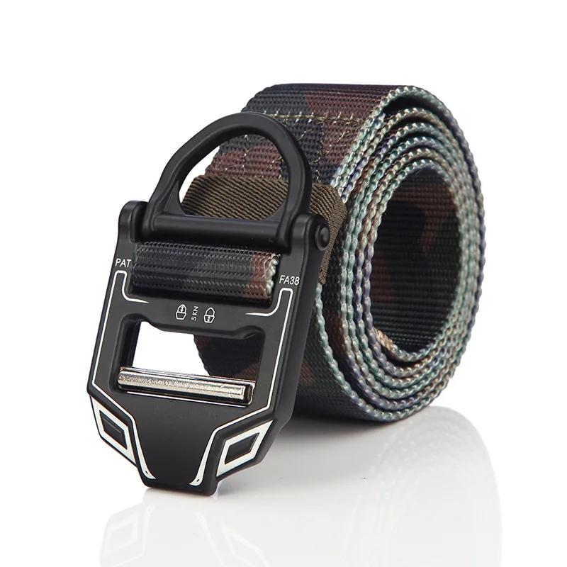 NEW Men Snake Buckle Multi-function Camouflage Canvas Imitation Nylon Inner Belt