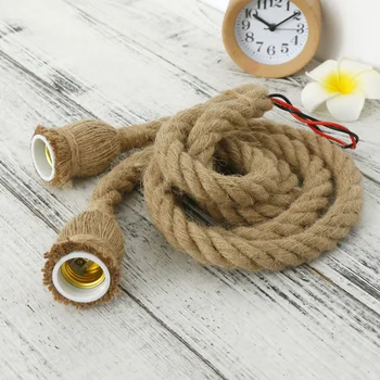 

1 Pc 2M Rope Light Village Style 2 Connectors Ceiling Lamp Light Illumination without Bulb for Bar Cafe Book Store