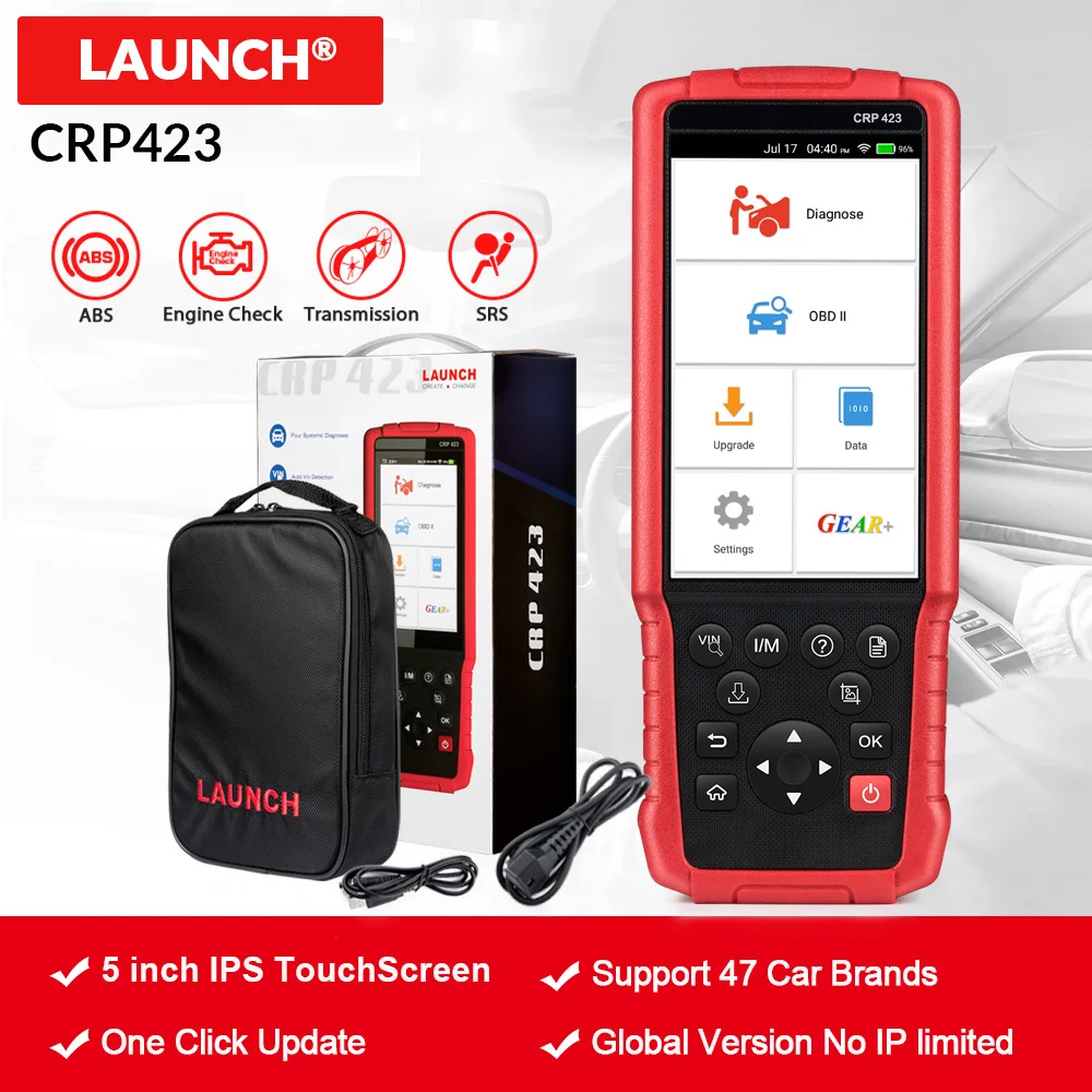 LAUNCH CRP423 автомобильный диагностический инструмент OBD2 считыватель кодов Сканер