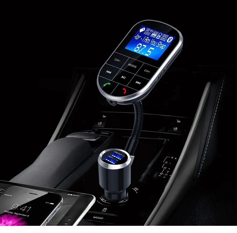 BC37 Bluetooth Автомобильный MP3-плеер FM передатчик мобильные телефонные звонки в режиме громкой связи Bluetooth приемник mp3 автомобиль установлен